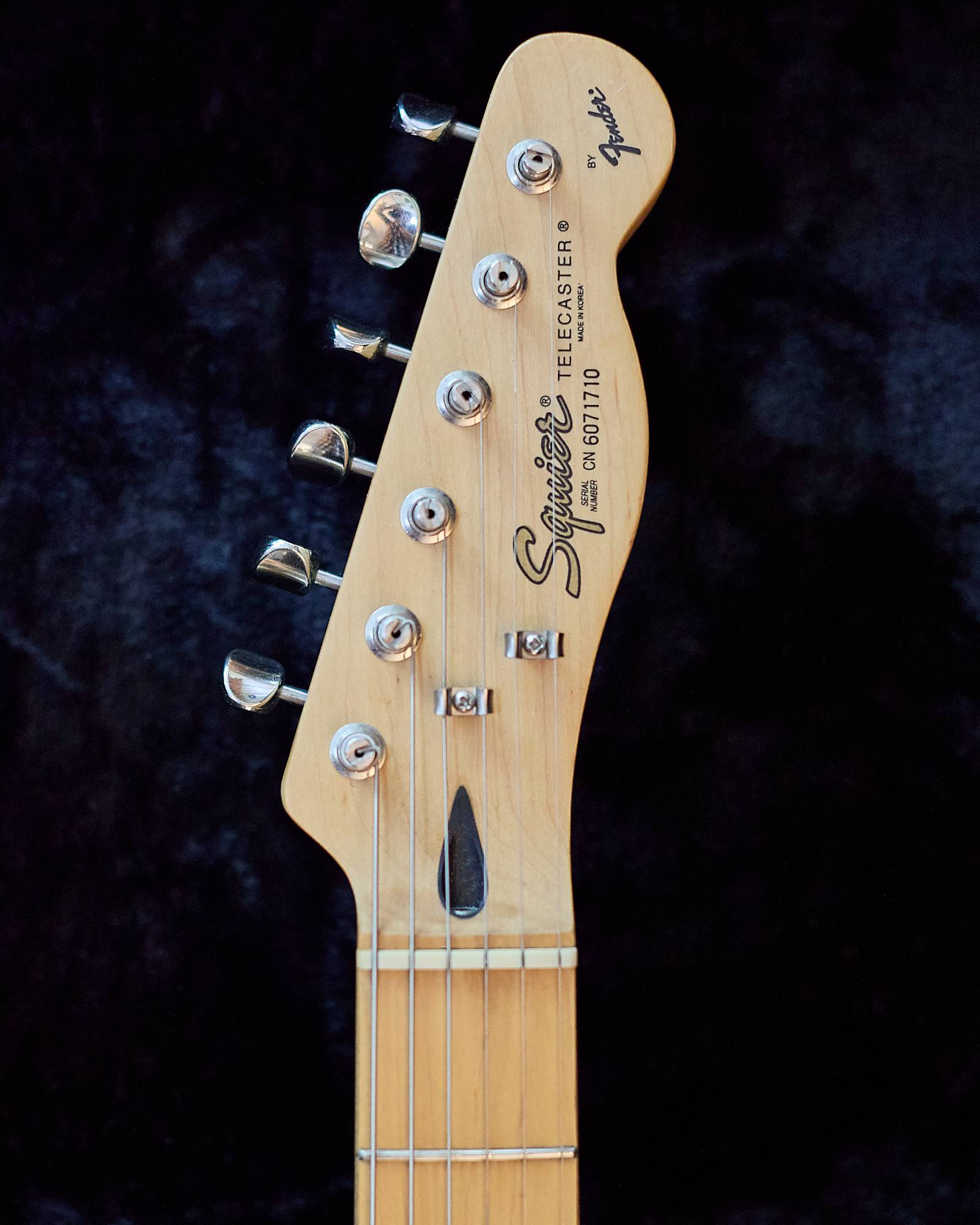 1996 Squier Bigsby Telecaster Headstock